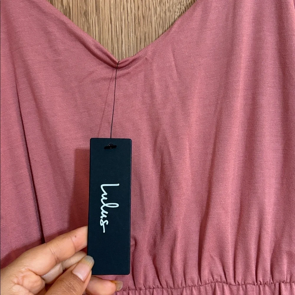 Lulu's Dusty Rose Knit dress